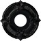 Ekena Millwork Attica Ceiling Medallion (Fits Canopies up to 3 1/2"), 12 3/4"OD x 4"ID x 1/2"P, Jet Black CM12ATBLF - alternate 1